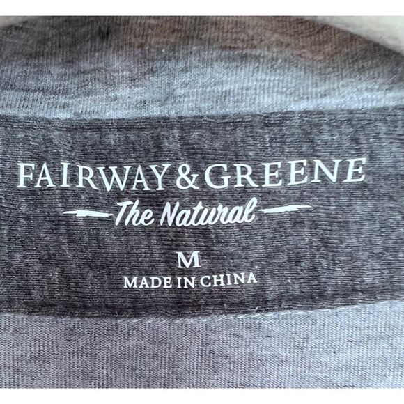 Fairway & Greene The Natural Golf Grey Polo Shirt Gold Championship Trophy Sz M - Picture 7 of 10